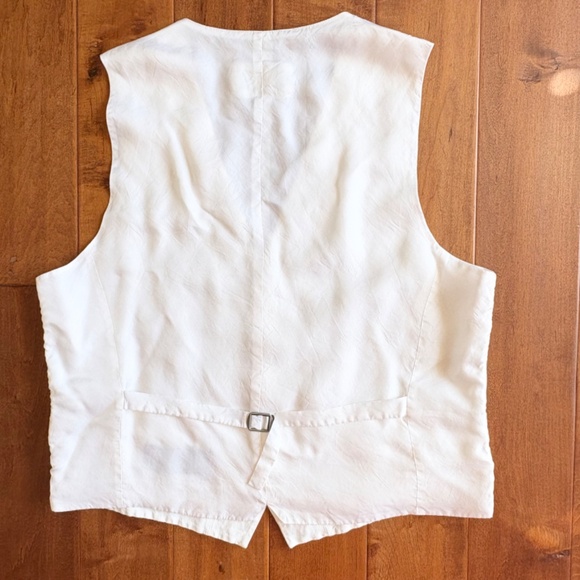 100% Linen Vest Nordstrom Mens Shop XL Off-White DISCONTINUE - Picture 11 of 15